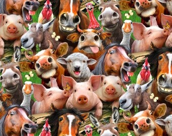 Fun Barn yard Selfies Cow Horse Sheep Pig* Medical Nursing Relaxed Fit Scrubs Men Womens RN MA CNA Pediatrics Veterinary Healthcare Groomer
