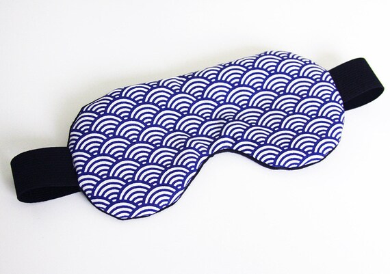 masque de nuit de sommeil motif bleu japonais cache yeux masque de nuit de sommeil motif bleu japonais cache yeux