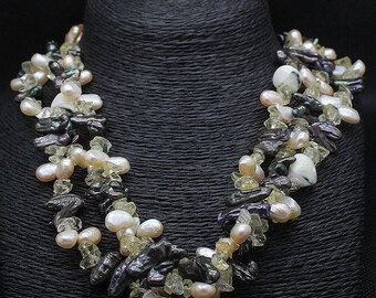 Sweet pearl necklaces and high quality copper buckle . Very Beautiful and Elegance style