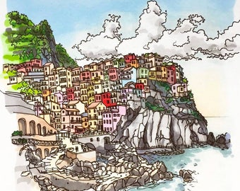 Manarola Cinque Terre Print
