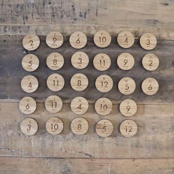 Circular Number Tokens for Catan 56 Players Amber Bamboo