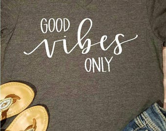 Good vibes tshirt | Etsy