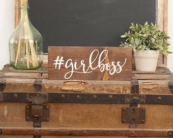 Girl boss sign Girl boss wood sign Boss sign Boss gift Female boss gift Boss appreciation gift