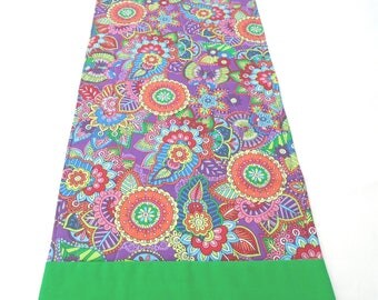 Colorful floral madalas Diwali rangoli altar runner shrine table cloth altar cloth