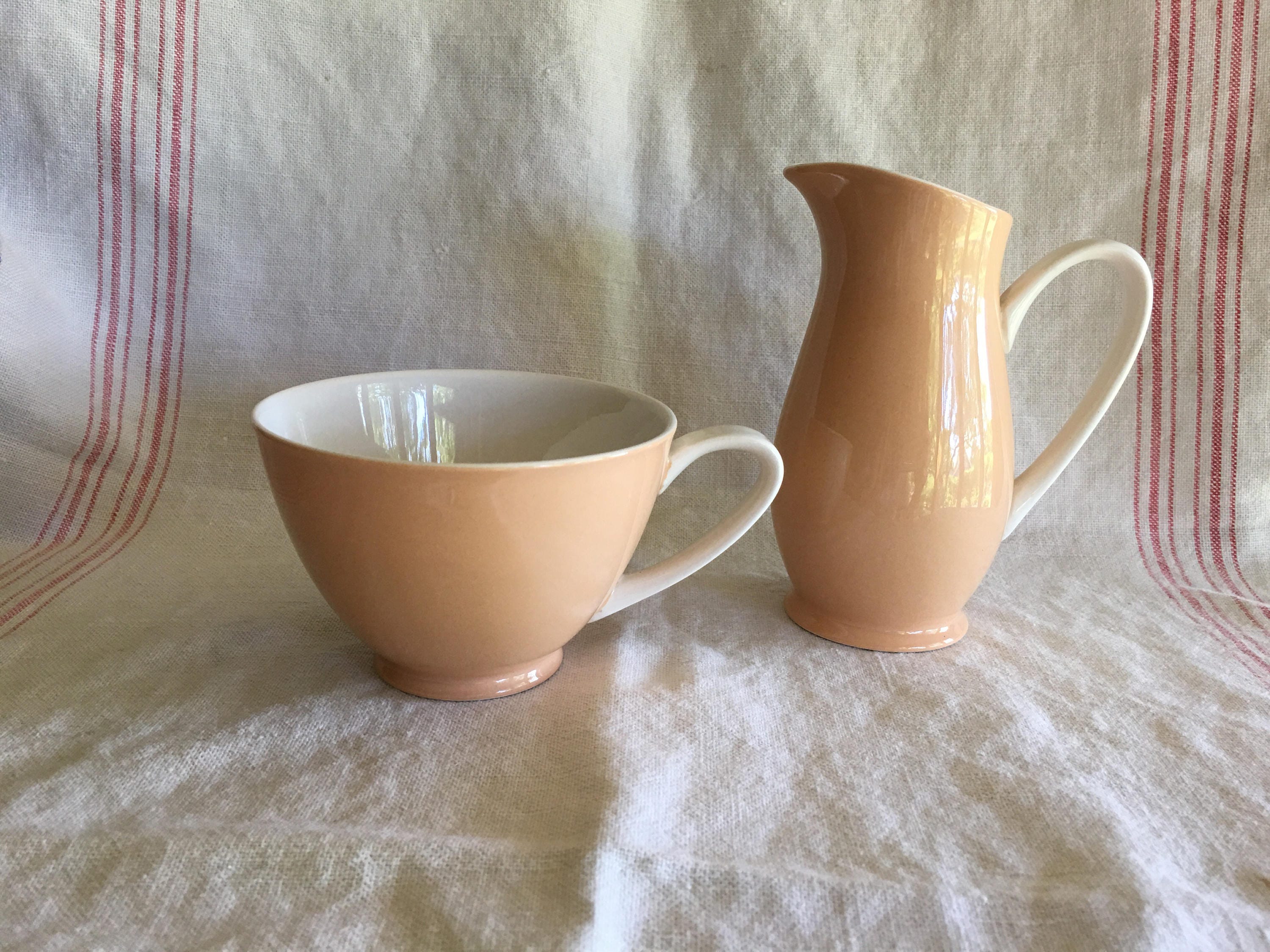 Vintage Kokura Ware Ironstone Coffee Tea Cup and Creamer Set