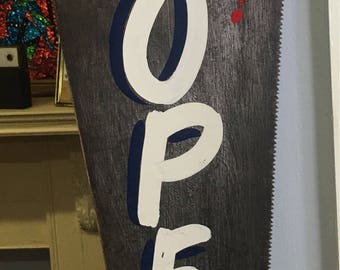 Pinstriped Saw - We're Open