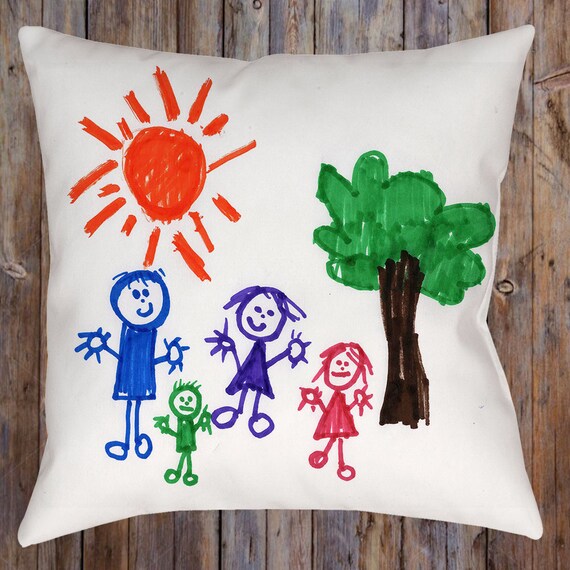 Kids artwork pillow childrens artwork pillow memory keepsake