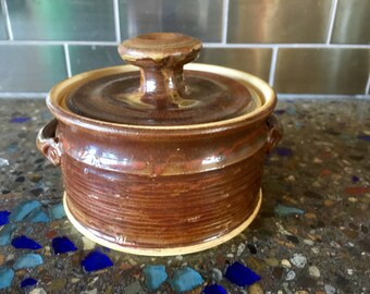 Handmade pottery crock sourdough jar ceramic