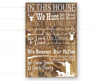 Hunting Sign - Rustic Hunting Decor - Rustic Home Decor - Hunting Decor - Hunting Gift - Deer Hunting - Gift For Hunter - Outdoorsman - Hunt