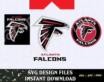 Atlanta Falcons Logo SVG Vinyl Cutting Decal, for Mugs, T Shirts, Cars SVG files for Silhouette Cameo Cut Files, SVG Car Decal