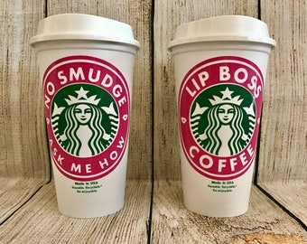Starbucks Reusable Cup // LipSense Coffee Cup // Reusable Coffee Cup // Lip Boss Cup