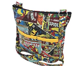 20% OFF SALE Marvel Crossbody Bag // Sling Bag // Crossbody Purse // Shoulder Bag // Hipster // Avengers