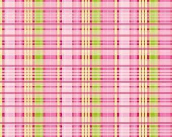 Sale Primavera Plaid in Pink Cotton Fabric by Patty Young for Riley Blake