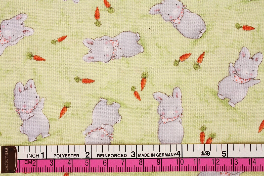 Bunnies by the Bay Fabric Rabbits Carrots by Timeless Treasures Fabrics ...