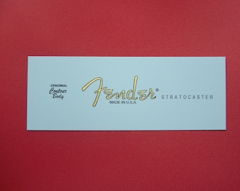 Custom Waterslide Decal for Fender Stratocaster in Gold Metallic - Two with every order