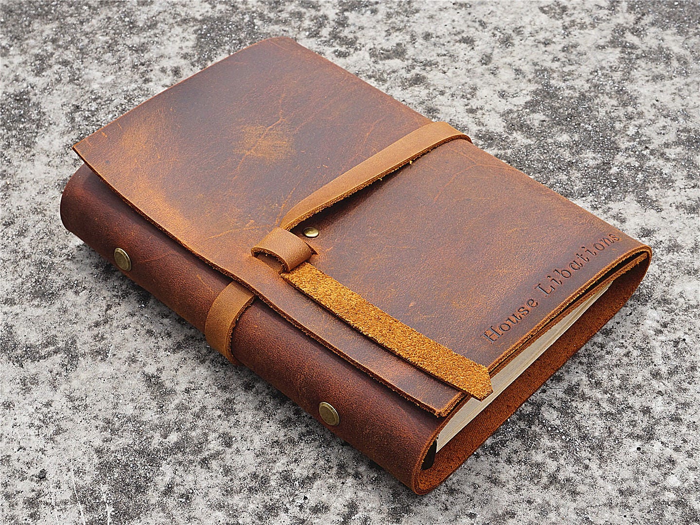 Leather bound notebook leather bound journal personalized