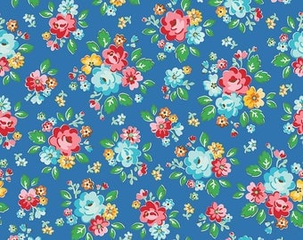 Riley Blake Arbor Main Blue Cotton Quilting Fabric