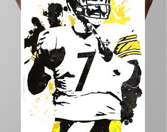 Steelers Wall Art ben roethlisberger | etsy Steelers Wall Art ben roethlisberger | etsy