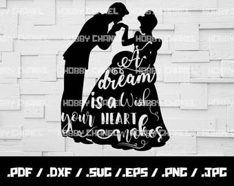 Cinderella SVG, Cinderella Quote File Vector for Silhouette Cricut Cutting Machine Design Download Print
