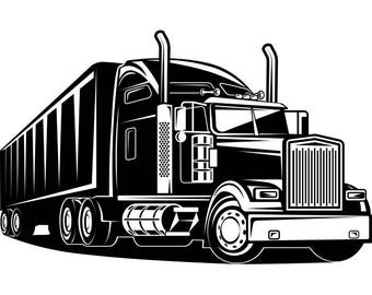 Free Free 136 Semi Truck Silhouette 18 Wheeler Svg Free SVG PNG EPS DXF File