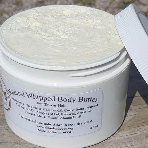 Natural Whipped Body Butter for Hair and Skin 8 oz., 4 oz., 2 oz. (Local Pickup Only Cincinnati Area | See Events Page)