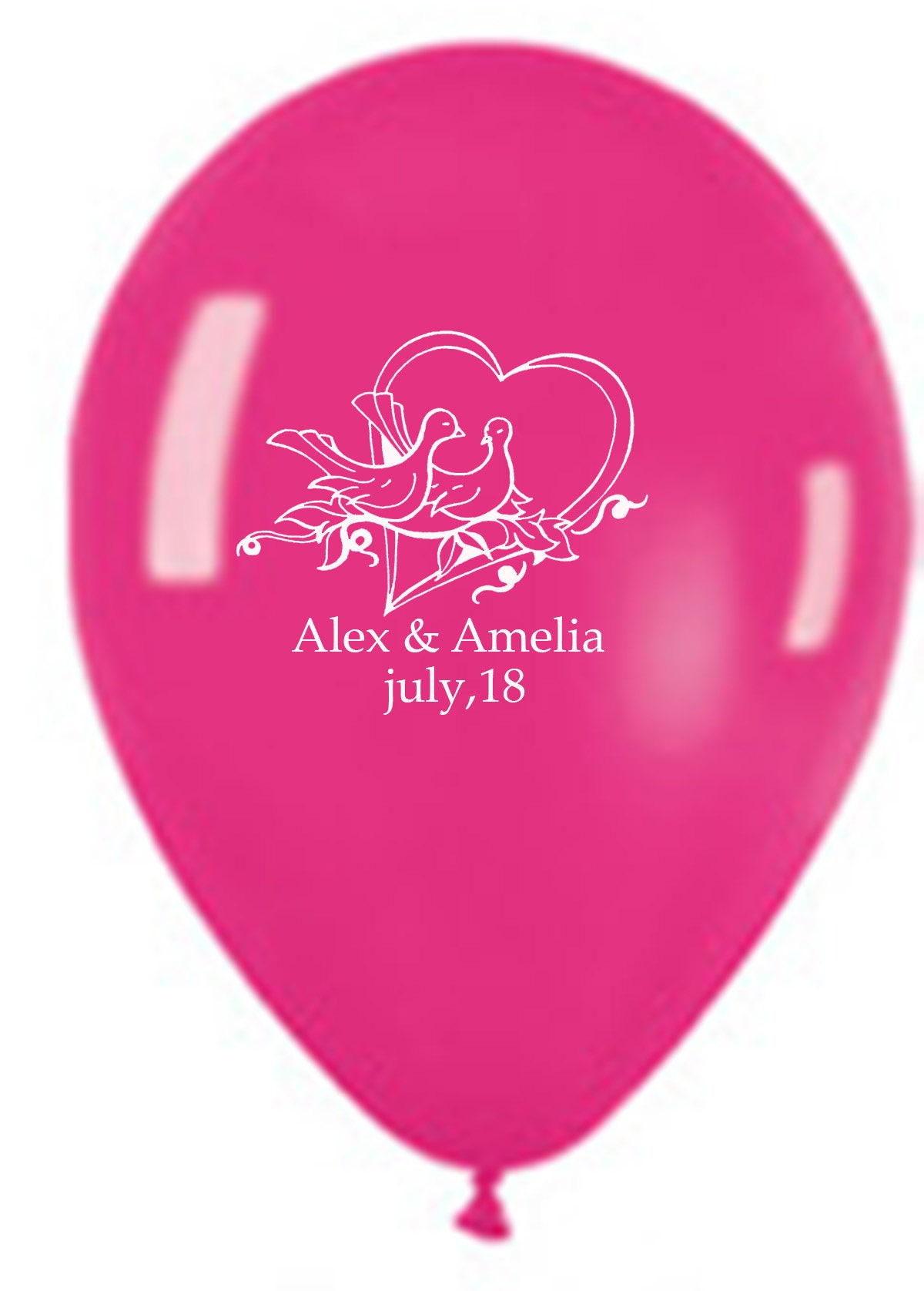 Balloons with names & dates for order. Set 30 balloons