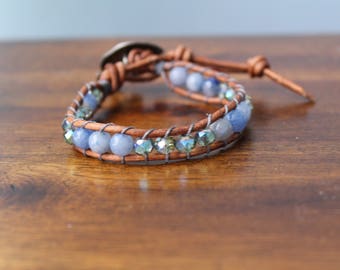 Blue Elephant wrap Bracelet