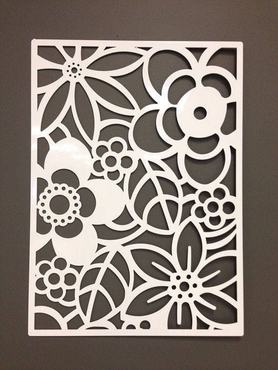 White / Black metal wall art mild steel powder coating