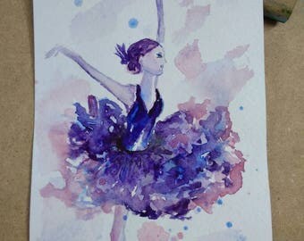 Ballerina drawing | Etsy