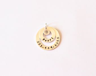 Pet id tag, Dog tag, Cat Tag, Pet tag, hand stamped pet tag, personalized pet id tag, cat ID tag, pet name tag, lost dog tag