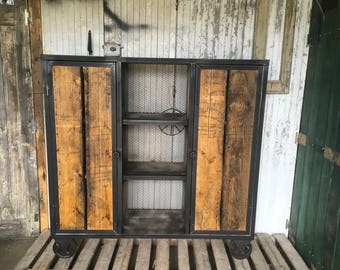 Locker Cabinet wood industrial 5thdeco
