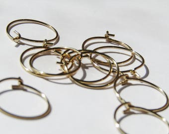Tiny gold hoops, gold earrings, hoop earrings