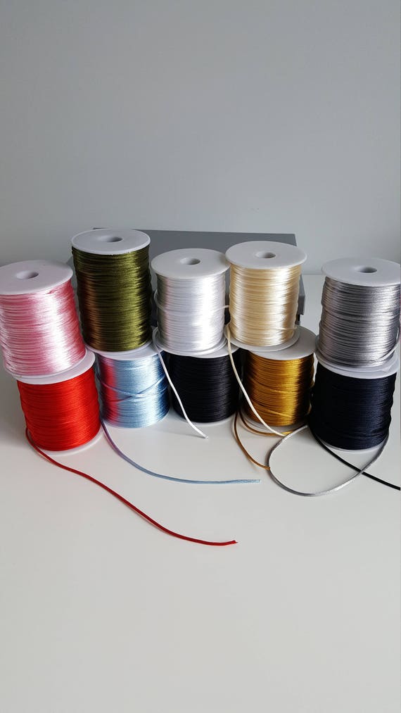 Satin cord 2mm 2mm satin rattail x 5m satin string