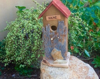 BirdHouse, Rustic Birdhouse, Handmade Birdhouse, Garden Birdhouses, Birdhouses, Wooden Birdhouse, Mantle Birdhouse, Unique Gifts