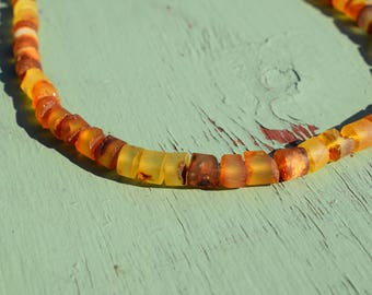 Adult Amber necklace Mens Jewellery Genuine Baltic Beads 20 inch Unisex Raw ambra Unisex Unpolished beaded amber