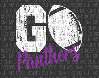 SVG DXF PNG cut file cricut silhouette cameo scrap booking Go Panthers Football Distressed