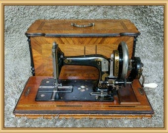 Gritzner | Antique Sewing Machine | Durlach 1890s | Rectangular Wooden Casing | Máquina de Coser | Machine à Coudre | FREE Shipping