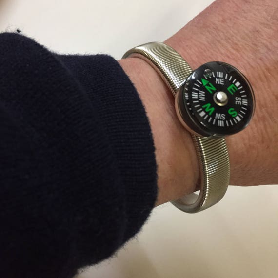 Compass Wristband bracelet / compass bangle/ green&