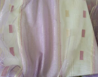 Sheer jacquard and 325 cm height lilac organza
