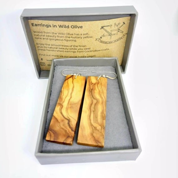 Wild Olive Earrings (large)- handcrafted jewellery by Crickhollow Crafts - bespoke by nature