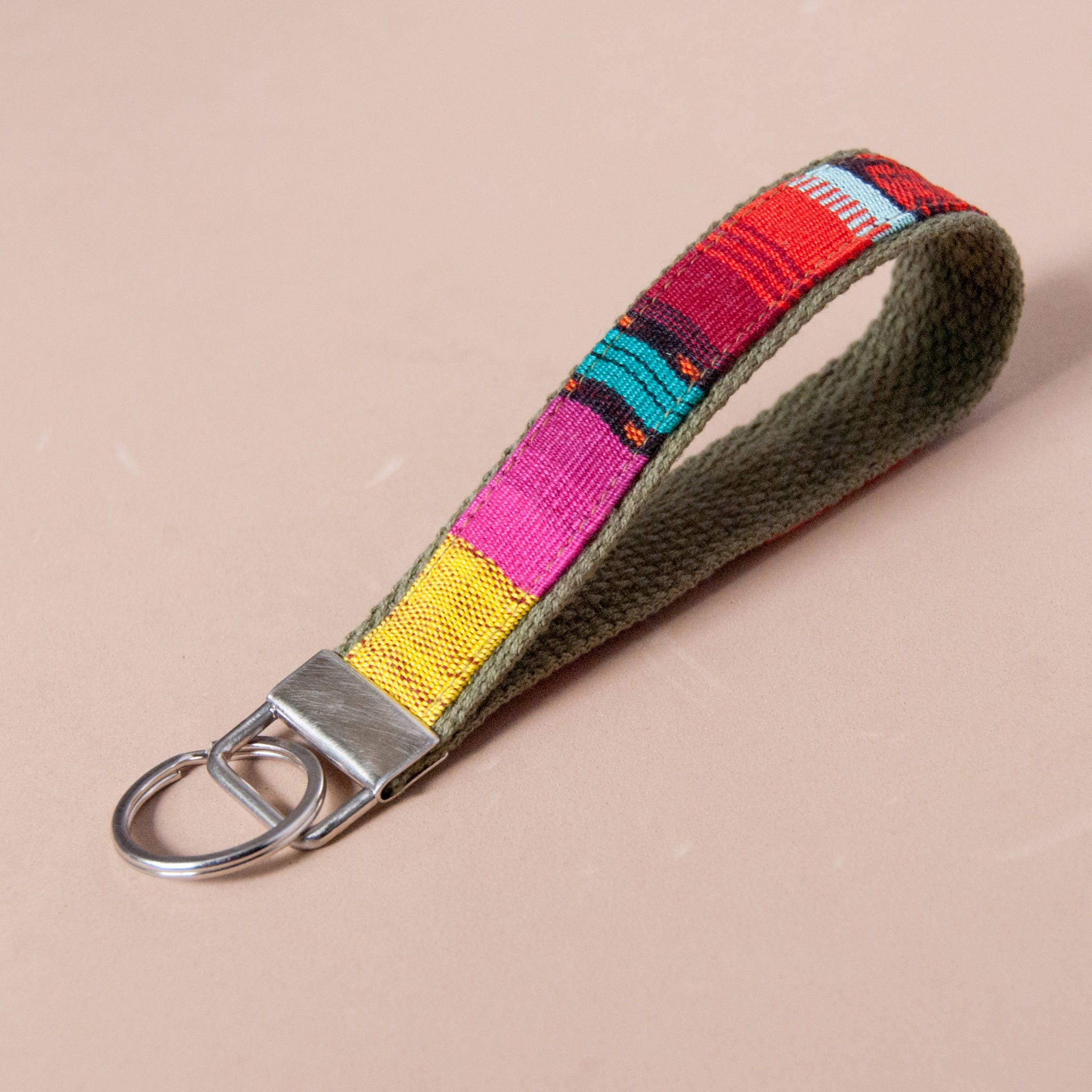 Woven Lanyard Keychain Summer Boho Keychain Wrist Key Fob