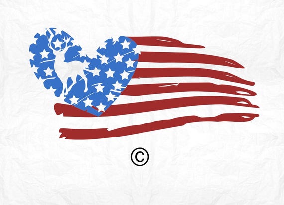american flag hunting deer SVG Clipart Cut Files Silhouette