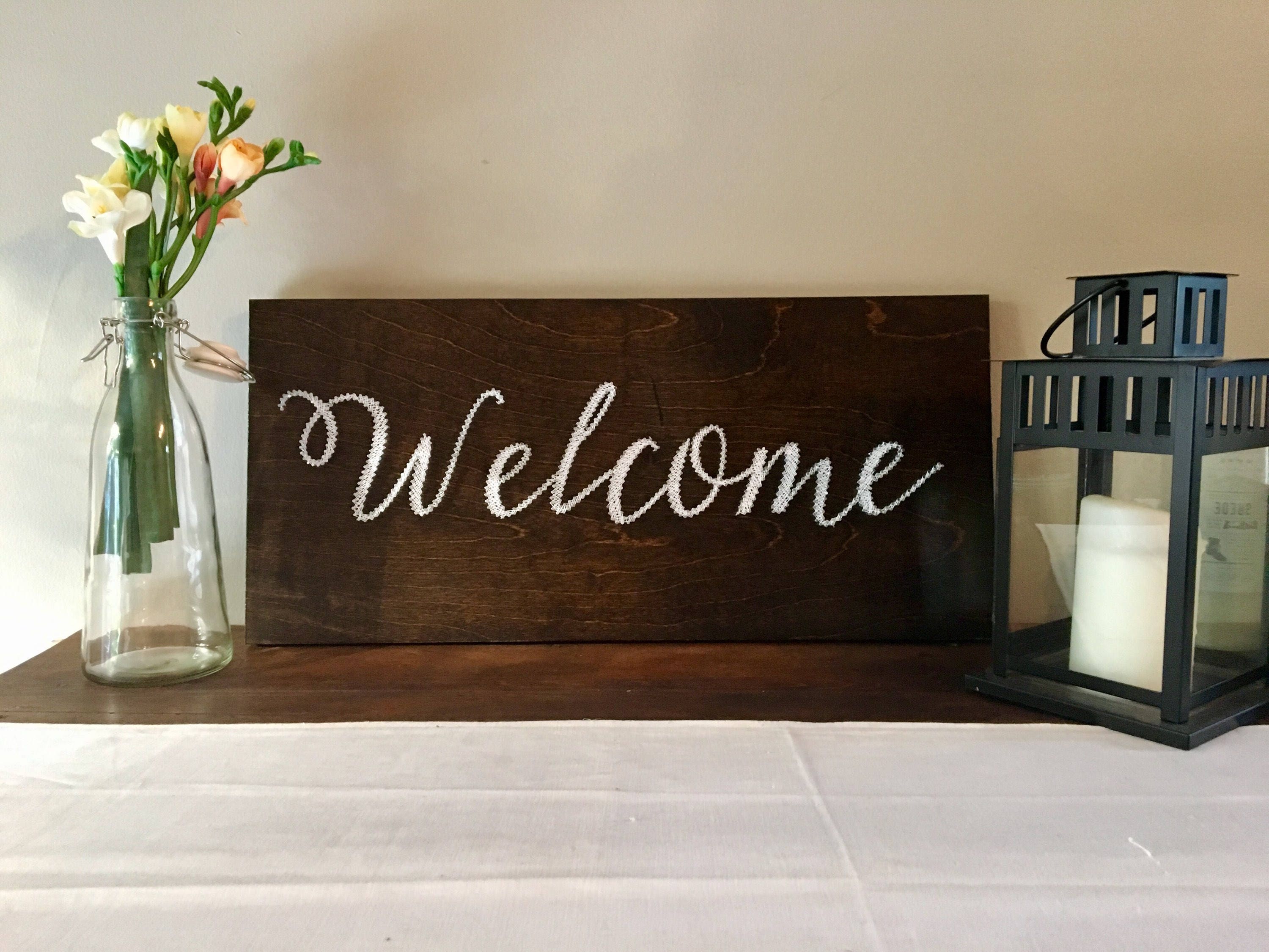 Welcome String Art Sign