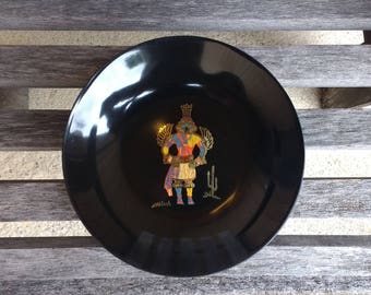 Vintage Kachina Decorative Bowl by Couroc from Monterey California USA