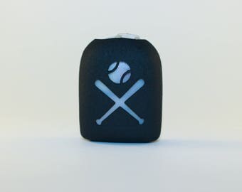 Clip-On Omnipod Pod Cover - Baseball & Bats