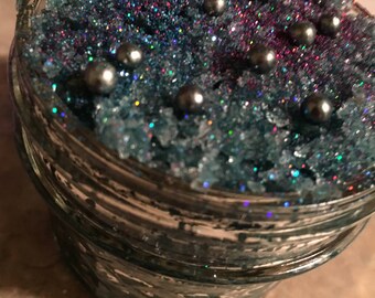 Mermaid Barf Salt/Sugar Scrub - Sugar Scrub - Salt Scrub - Body Scrub - Mermaid Barf - Glitter Body Scrub - Tropical Body Scrub - Mermaid