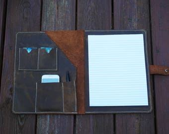 Leather portfolio,,Gift for him,Leather ipad case,Leather organizer,portfolio,leather folio,business portfolio,leather organizer,ipad case.