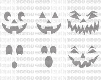 Jack o'lantern - Pumpkin Face - Halloween SVG - Fall Sign - Vector Files - Silhouette Cut Files - Cricut Cut Files - SVG