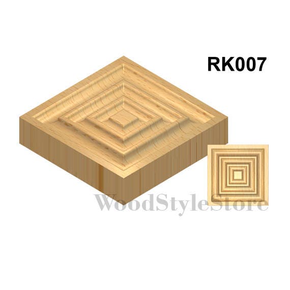 Classic style wood rosette door trim blocks window trim