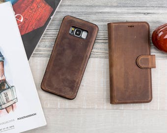 Samsung Galaxy S8, Magnetic Detachable Wallet Case For Samsung S8, Galaxy S8 Wallet Case, Galaxy S8 Case, Samsung S8 Case, S8 Leather Wallet